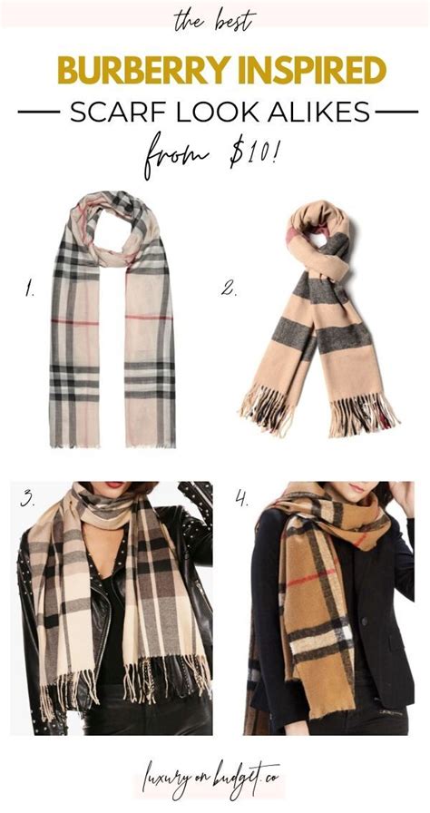 bold burberry looks|burberry scarf look alike.